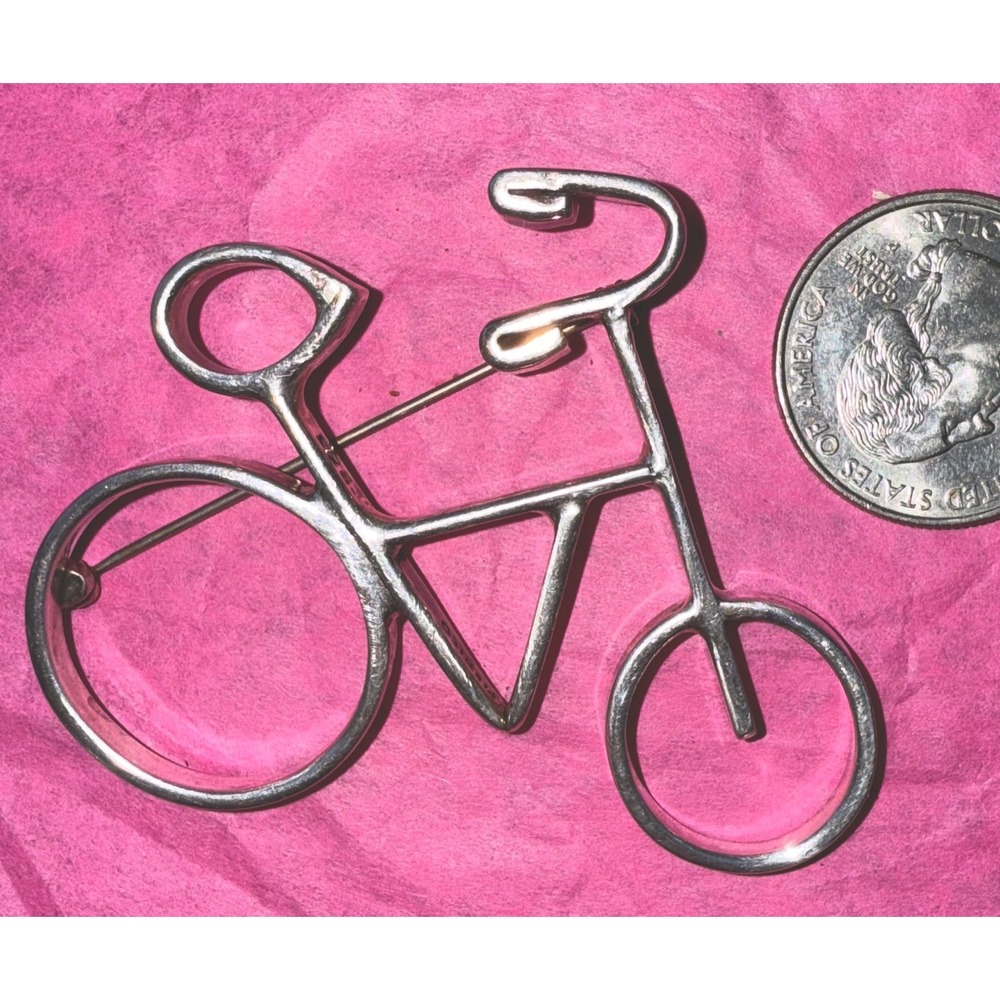 Bicycle brooch pin‎ Taxco sterling 925